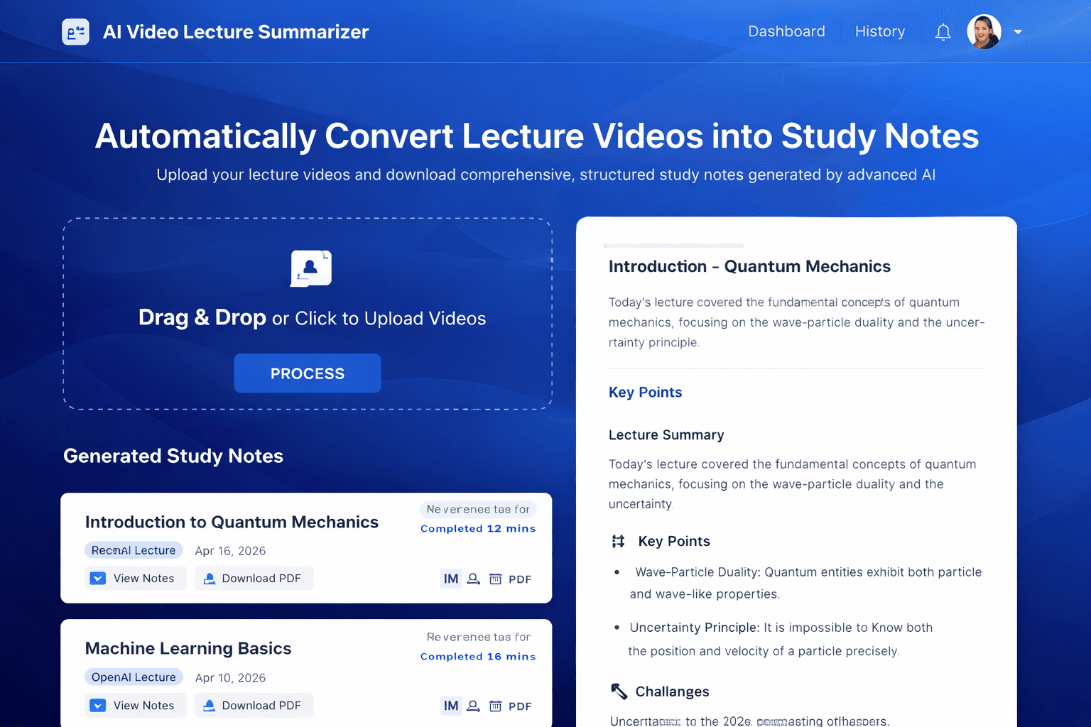 AI Video Lecture Summarizer (Production-Ready Platform)